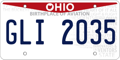 OH license plate GLI2035