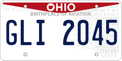 OH license plate GLI2045