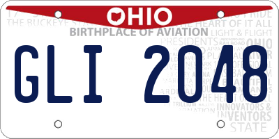 OH license plate GLI2048