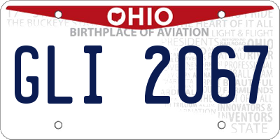 OH license plate GLI2067