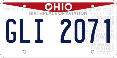 OH license plate GLI2071