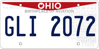 OH license plate GLI2072