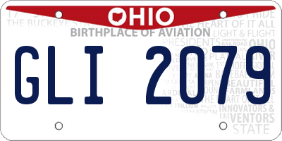 OH license plate GLI2079