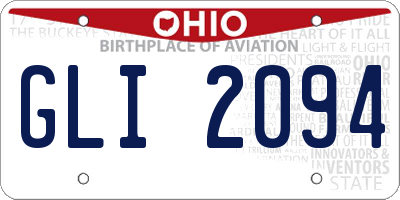 OH license plate GLI2094