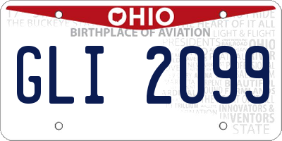 OH license plate GLI2099
