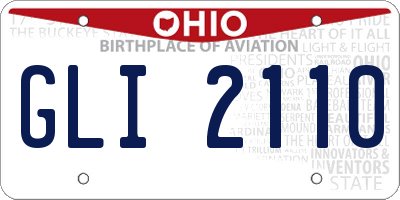OH license plate GLI2110