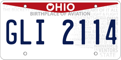OH license plate GLI2114