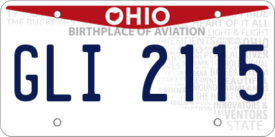 OH license plate GLI2115