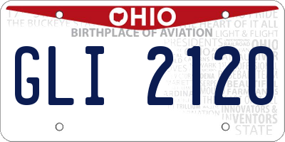 OH license plate GLI2120