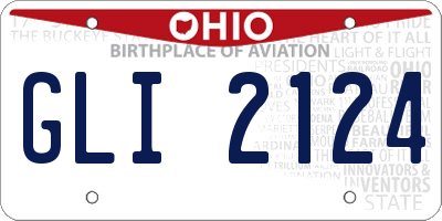 OH license plate GLI2124