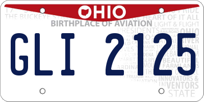 OH license plate GLI2125