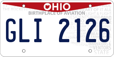 OH license plate GLI2126