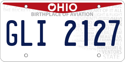 OH license plate GLI2127