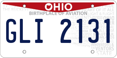 OH license plate GLI2131