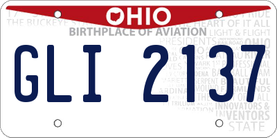 OH license plate GLI2137