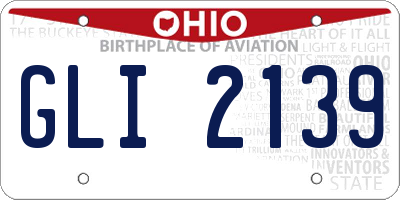 OH license plate GLI2139