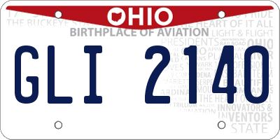 OH license plate GLI2140