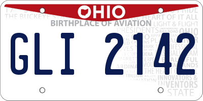 OH license plate GLI2142