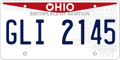 OH license plate GLI2145
