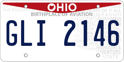 OH license plate GLI2146