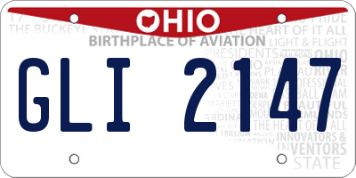 OH license plate GLI2147