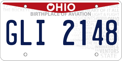 OH license plate GLI2148