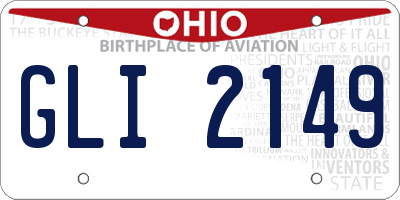 OH license plate GLI2149