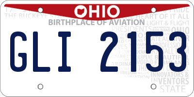 OH license plate GLI2153