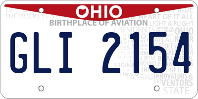 OH license plate GLI2154