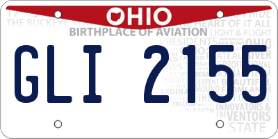 OH license plate GLI2155