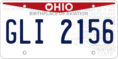 OH license plate GLI2156
