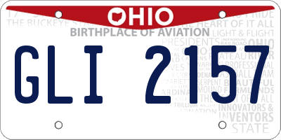OH license plate GLI2157