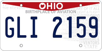 OH license plate GLI2159