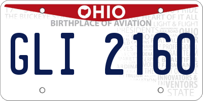 OH license plate GLI2160