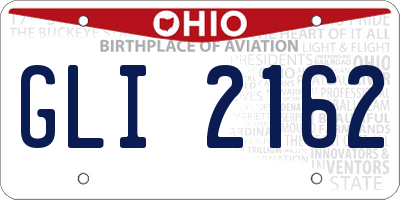 OH license plate GLI2162
