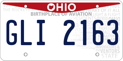 OH license plate GLI2163