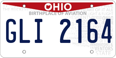 OH license plate GLI2164