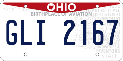 OH license plate GLI2167