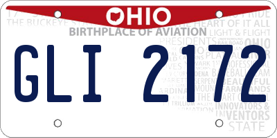 OH license plate GLI2172