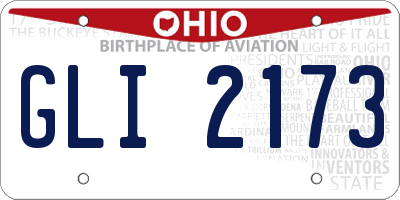 OH license plate GLI2173