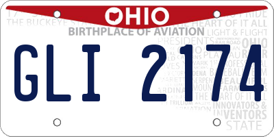 OH license plate GLI2174