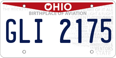 OH license plate GLI2175
