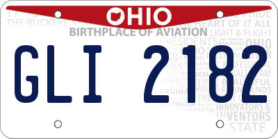 OH license plate GLI2182