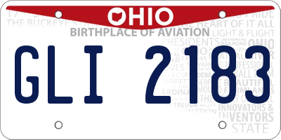 OH license plate GLI2183