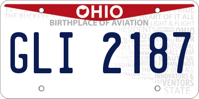 OH license plate GLI2187