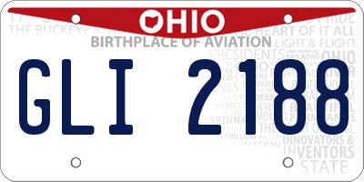 OH license plate GLI2188