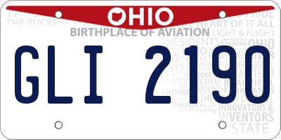 OH license plate GLI2190