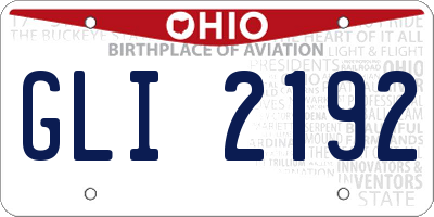 OH license plate GLI2192