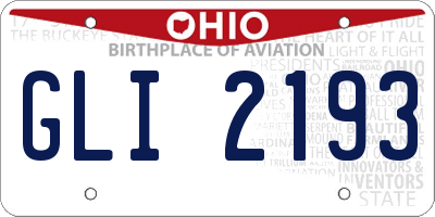 OH license plate GLI2193