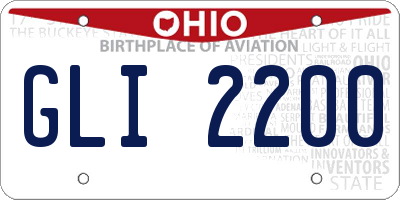 OH license plate GLI2200